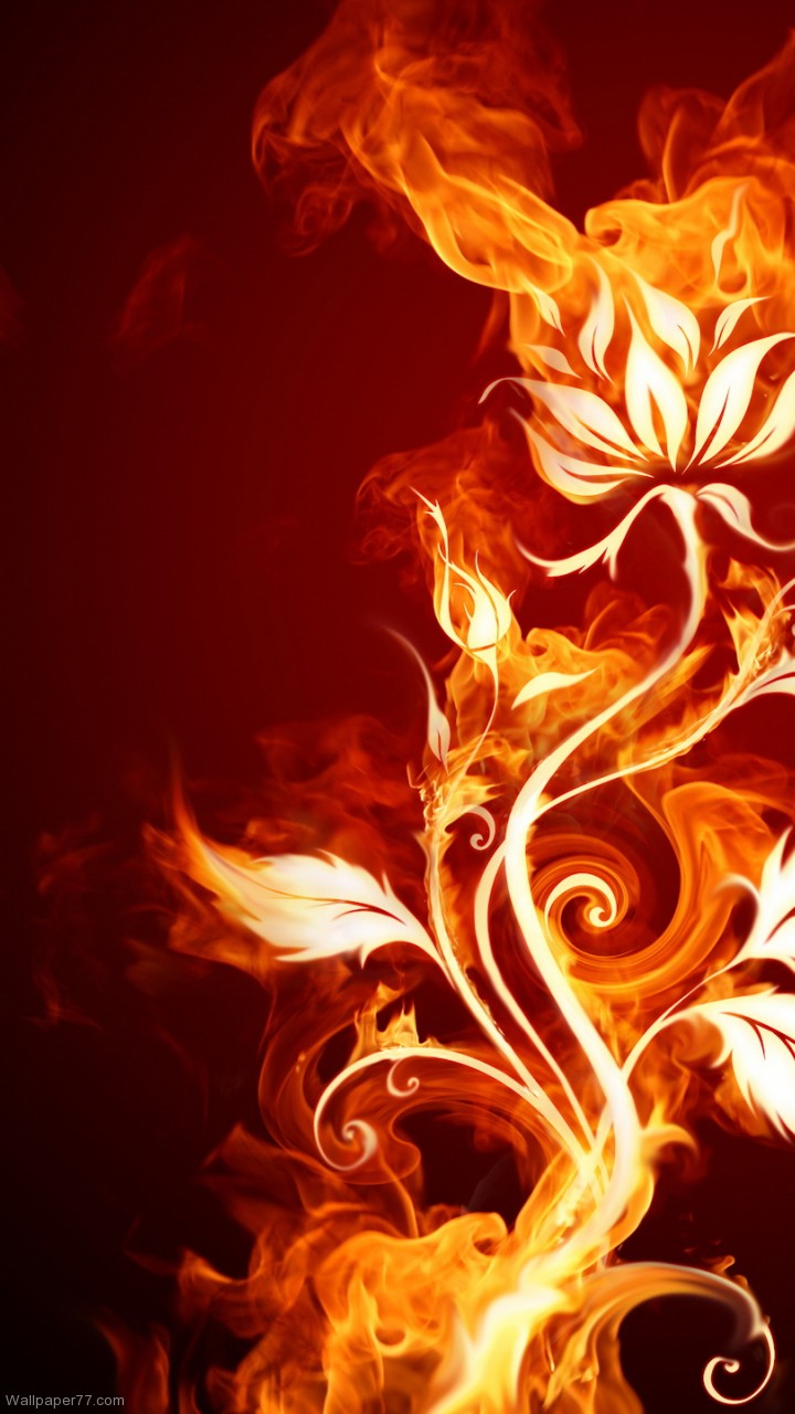 Fire Flower Pixels Wallpaper Tagged Abstract
