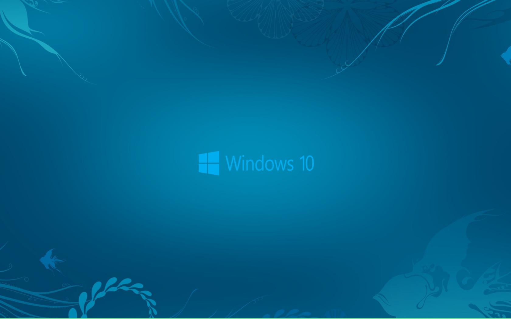 Windows 10 Wallpaper in Abstract Deep Blue See and New Logo HD