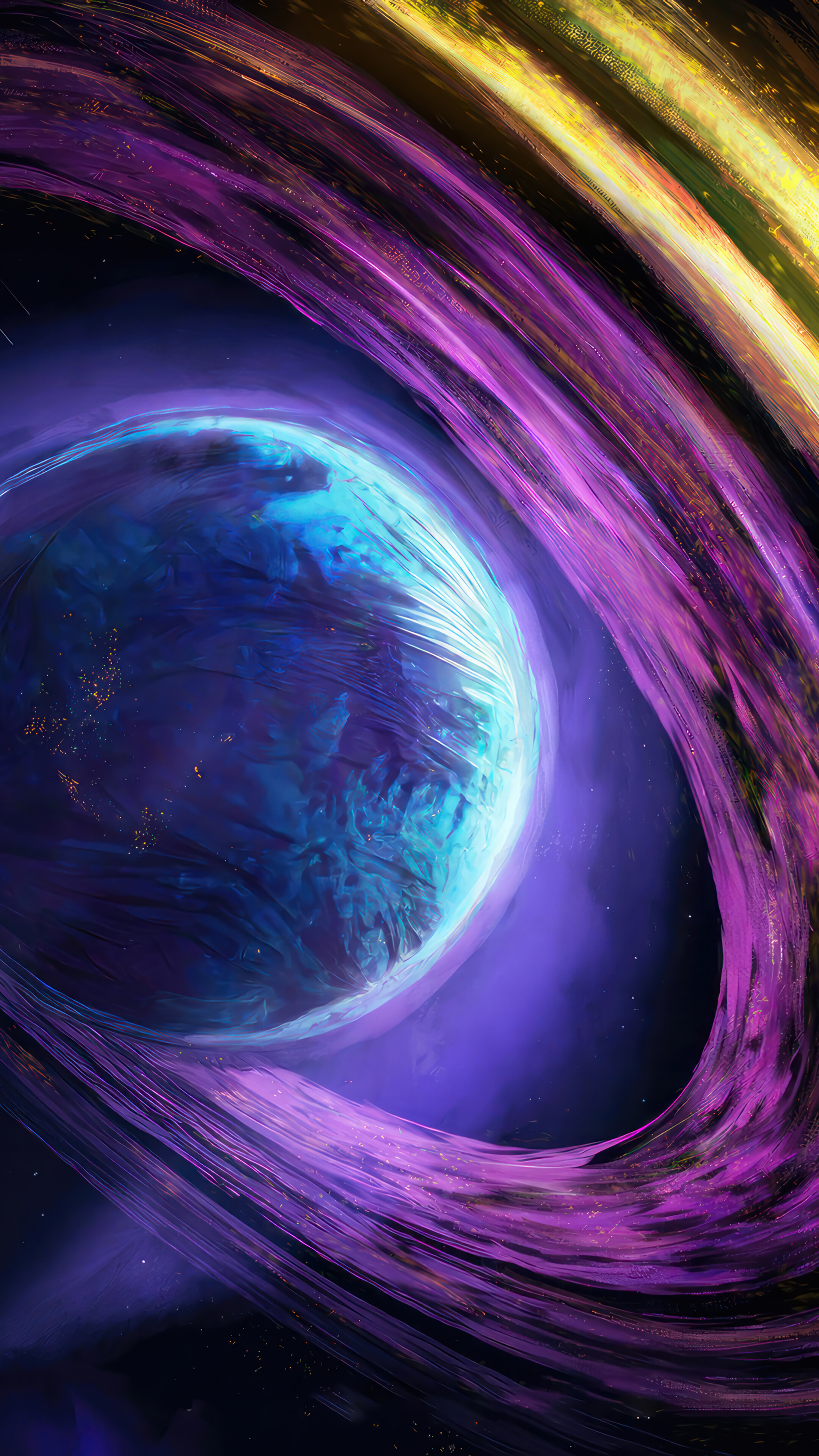 Space Colorful Planet Digital 4k Wallpaper