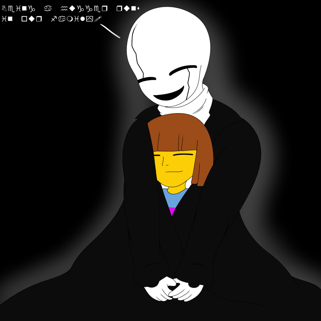 Wd Gaster And Frisk By Saintheartwing