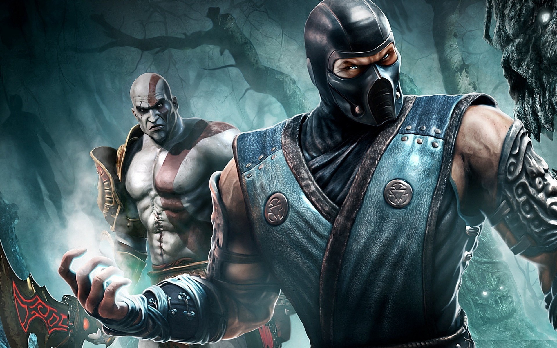 Mortal Kombat Vs God Of War Wallpaper Desktop With