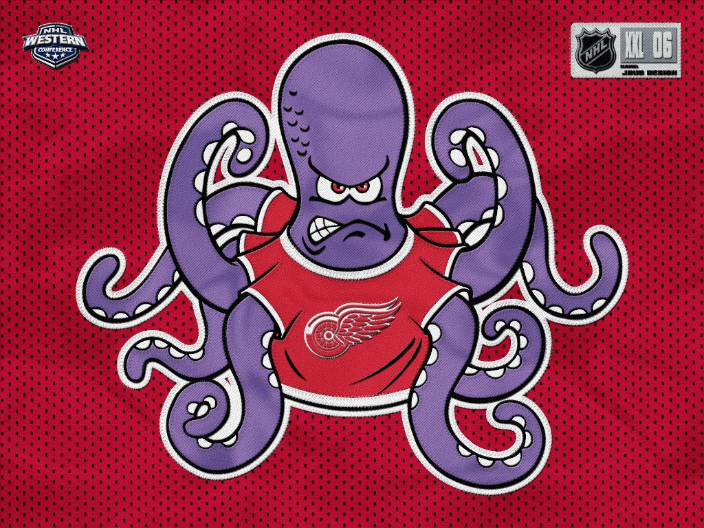 Red Wings Wallpaper Octopus