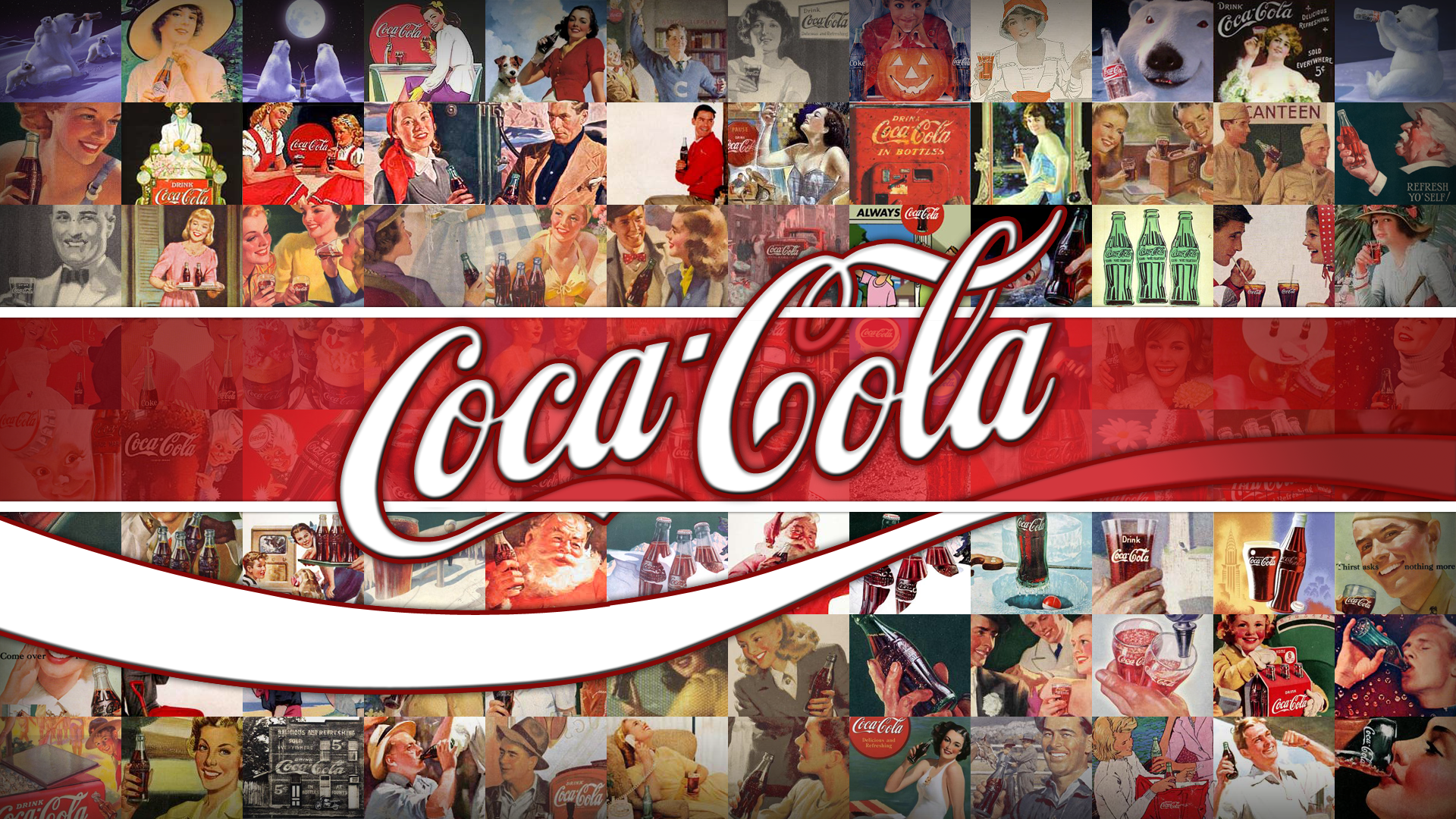 Coca Cola Collage Wallpaper Cocacola