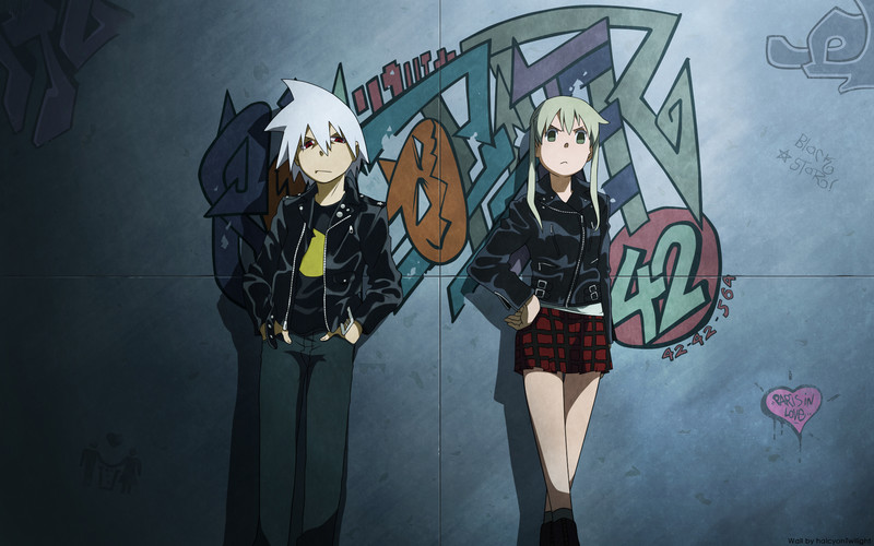 Soul And Maka Graffiti Wallpaper Eater Anime