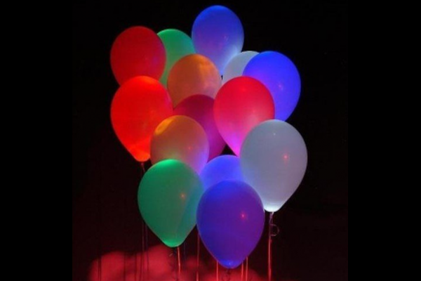 Blacklight BirtHDay Party Decoration Ideas Light Up Glowing Balloons