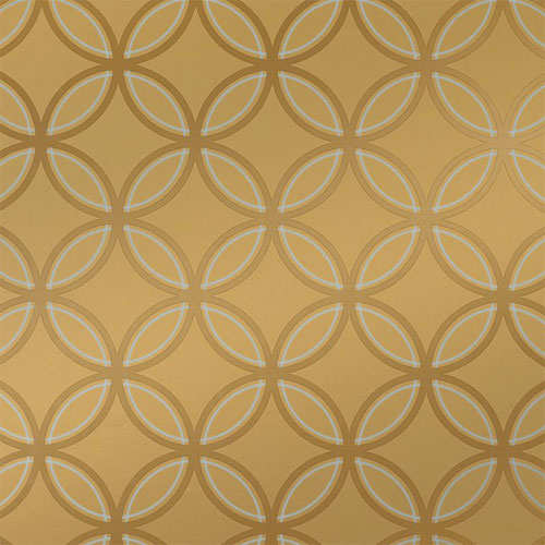 Kirkos Wallpaper In Metallic Gold And Artwork Decor At