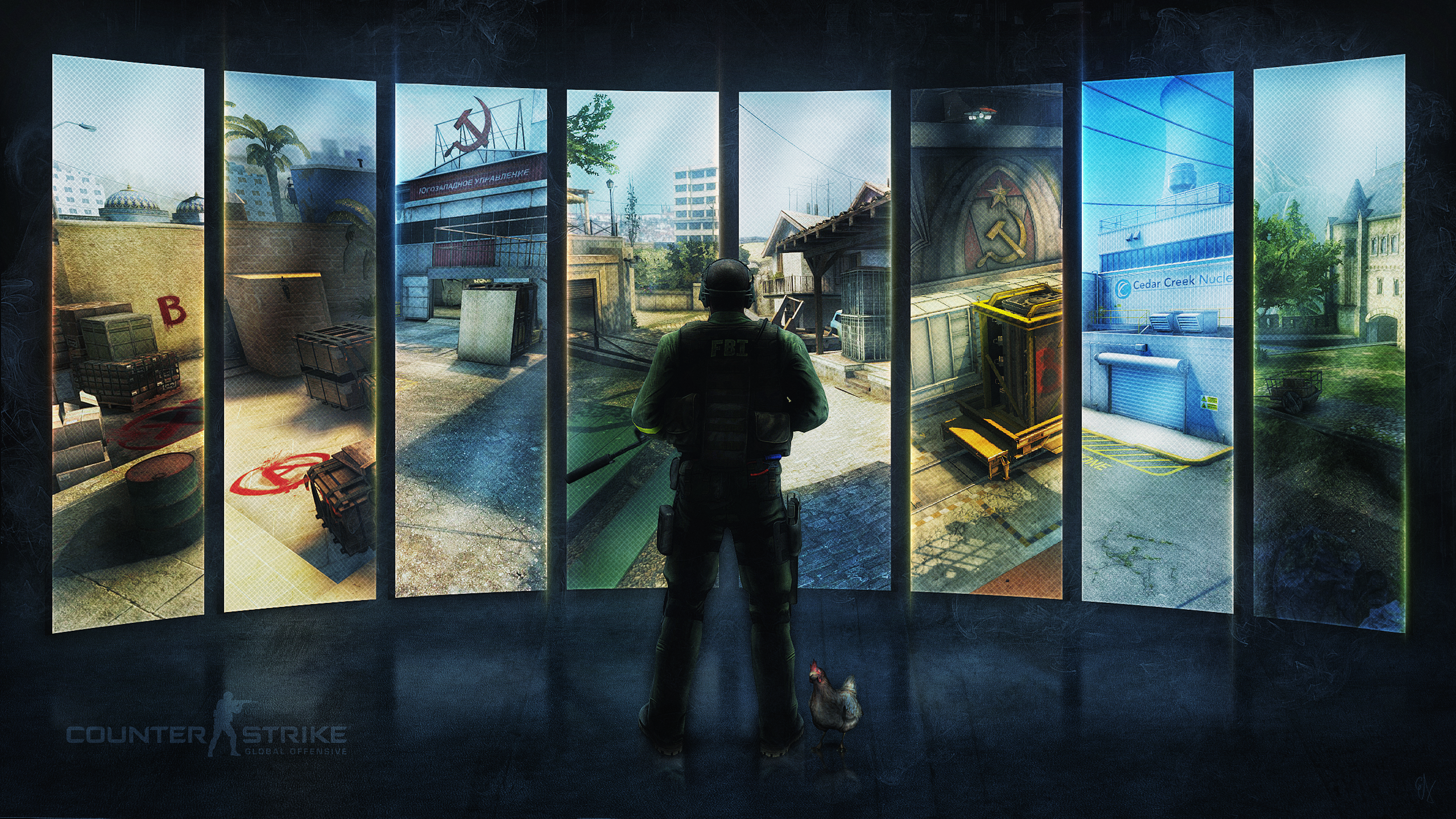 Csgo Maps On Screen HD Wallpaper Background Image