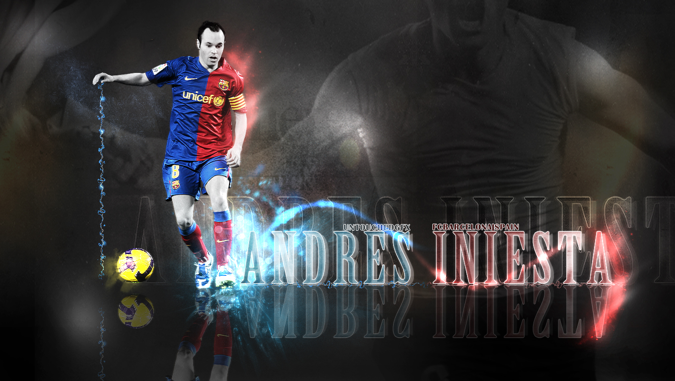 World Sports HD Wallpaper Andres Iniesta Barcelona
