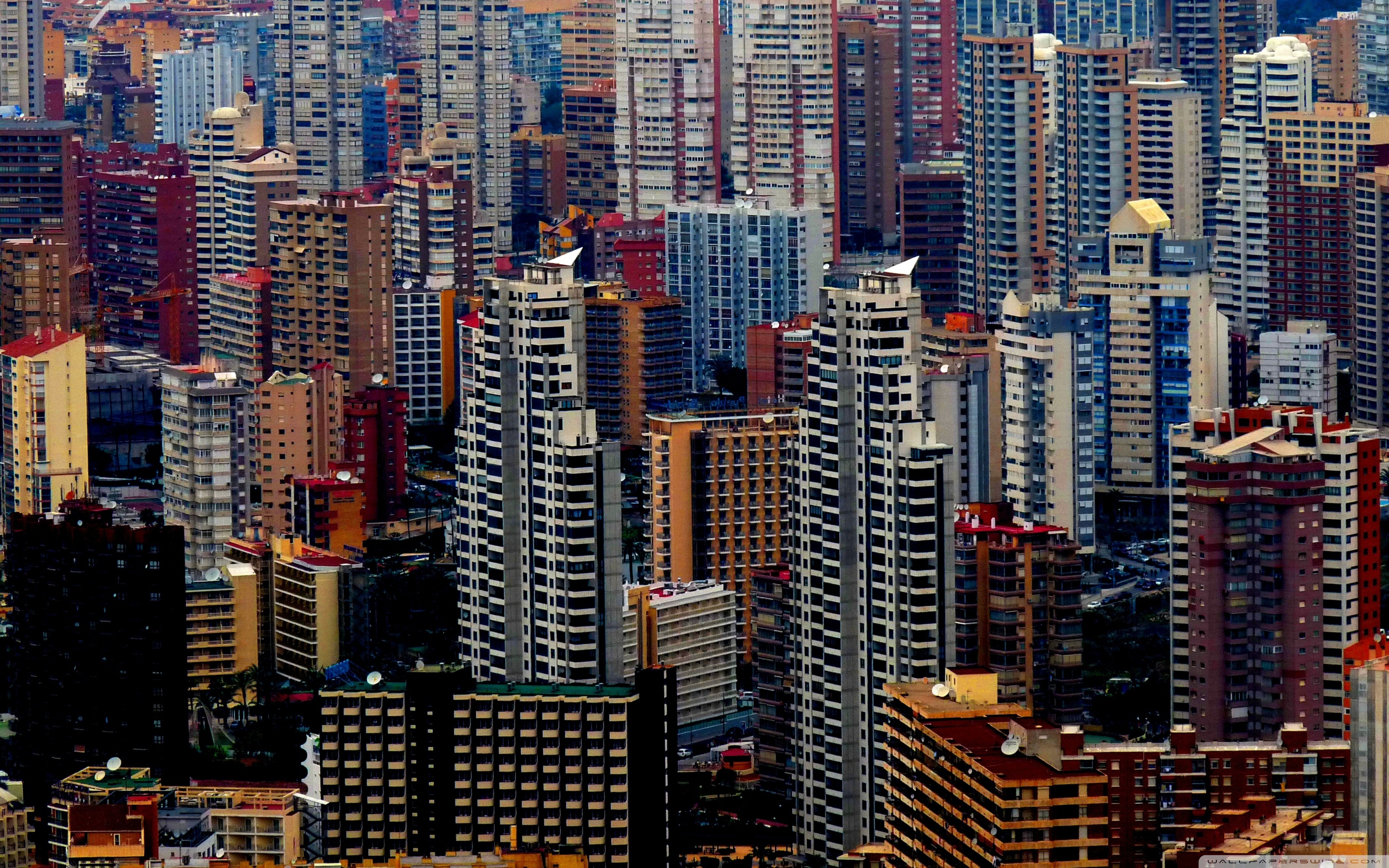 Benidorm Buildings 4k HD Desktop Wallpaper For Ultra Tv