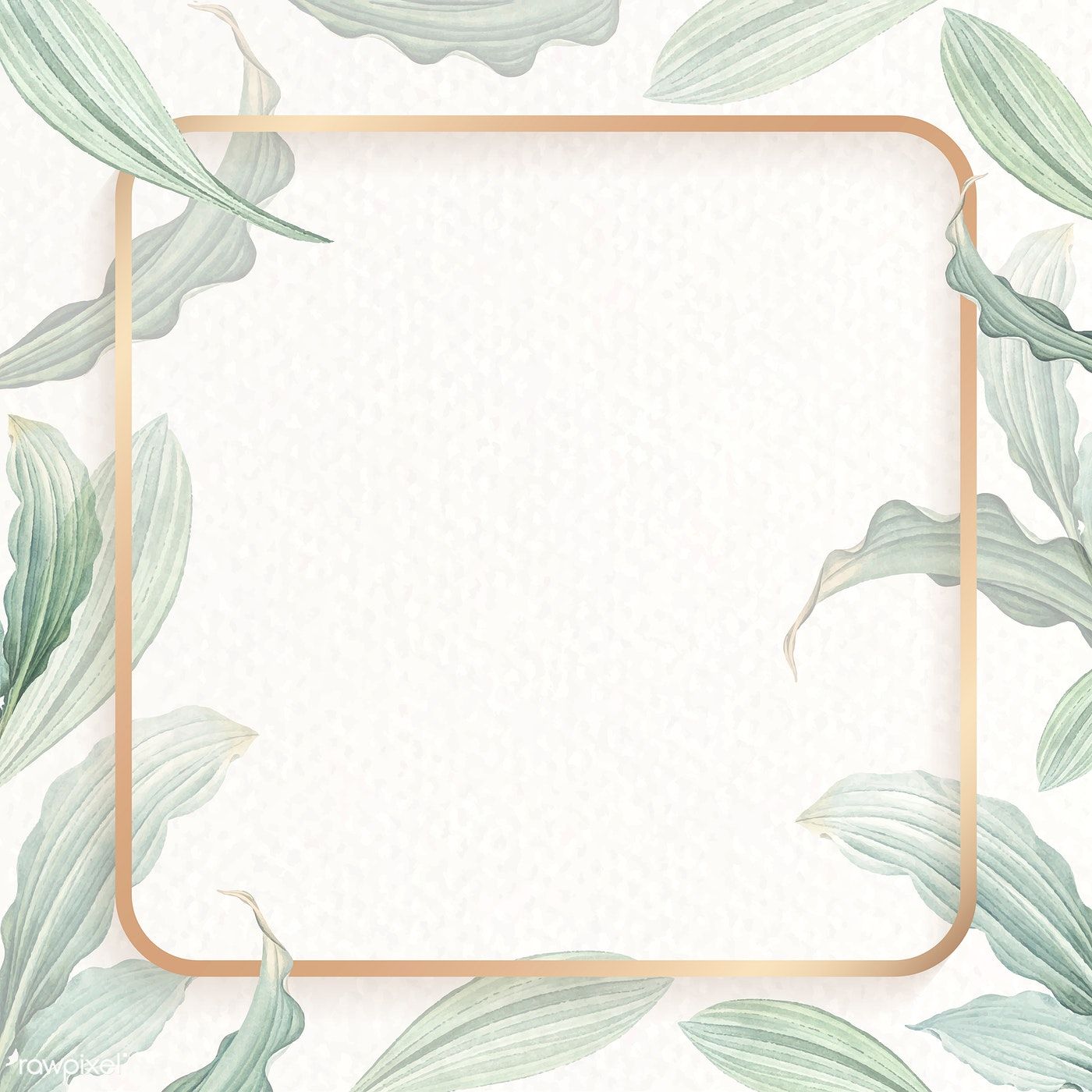 Premium Vector Of Blank Square Leafy Background