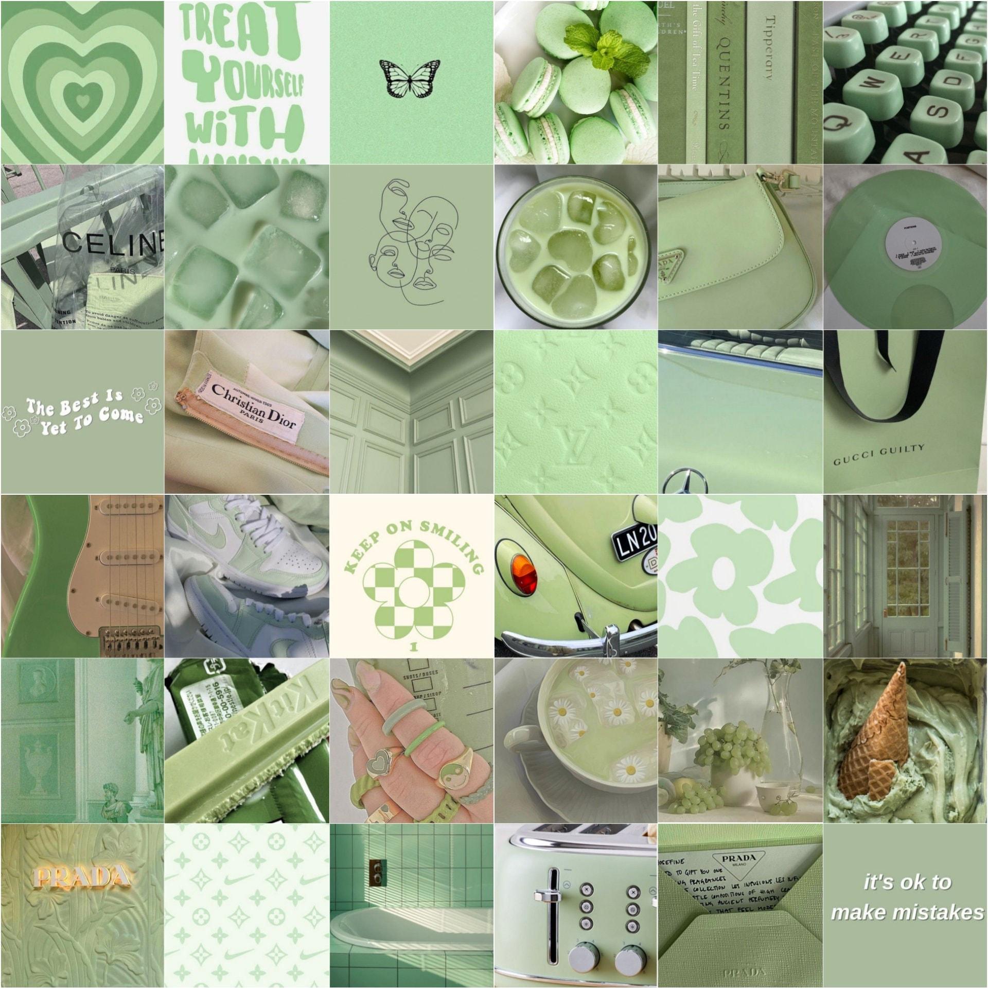 Physical Sage Green Aesthetic Collage