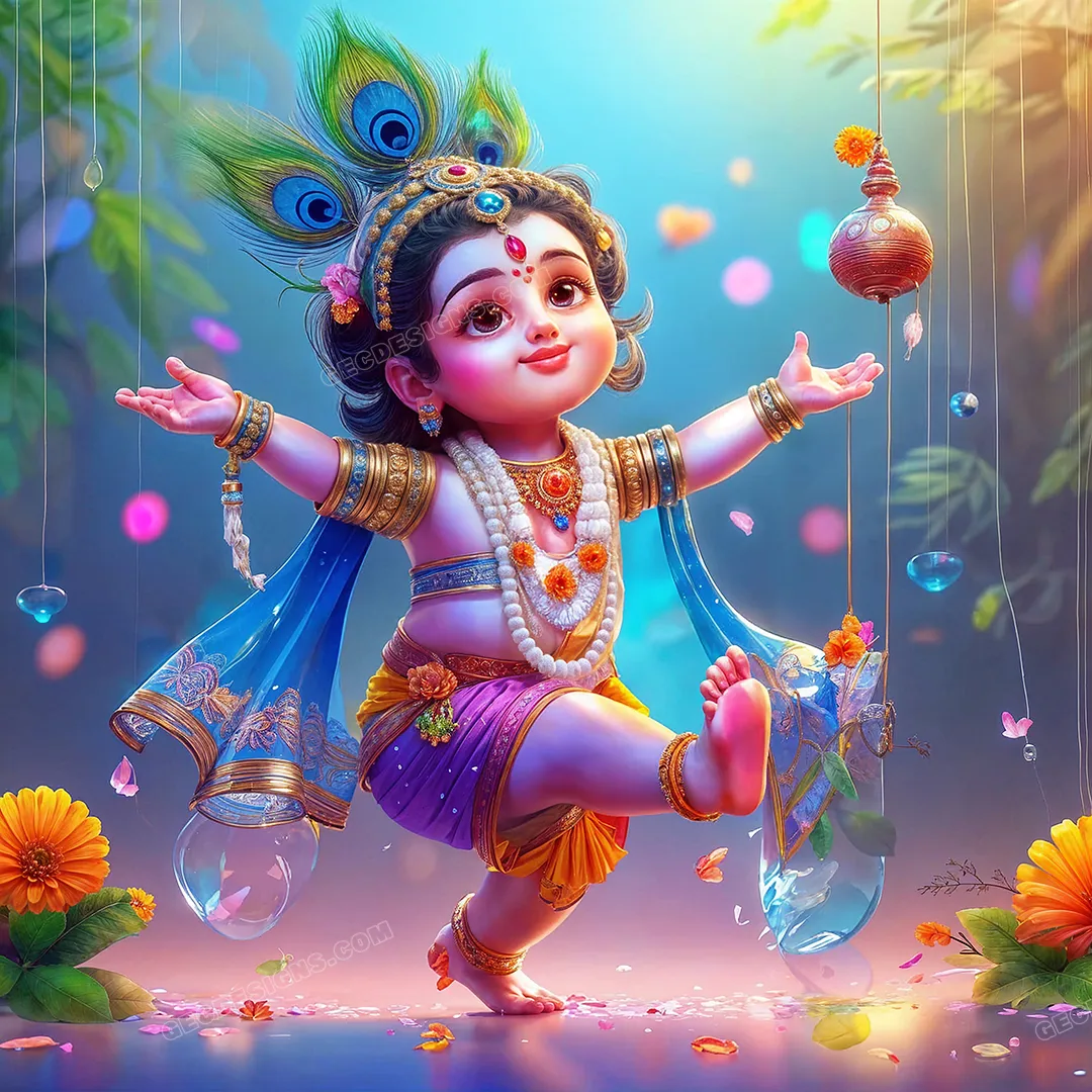 Baby Little Krishna HD Wallpaper