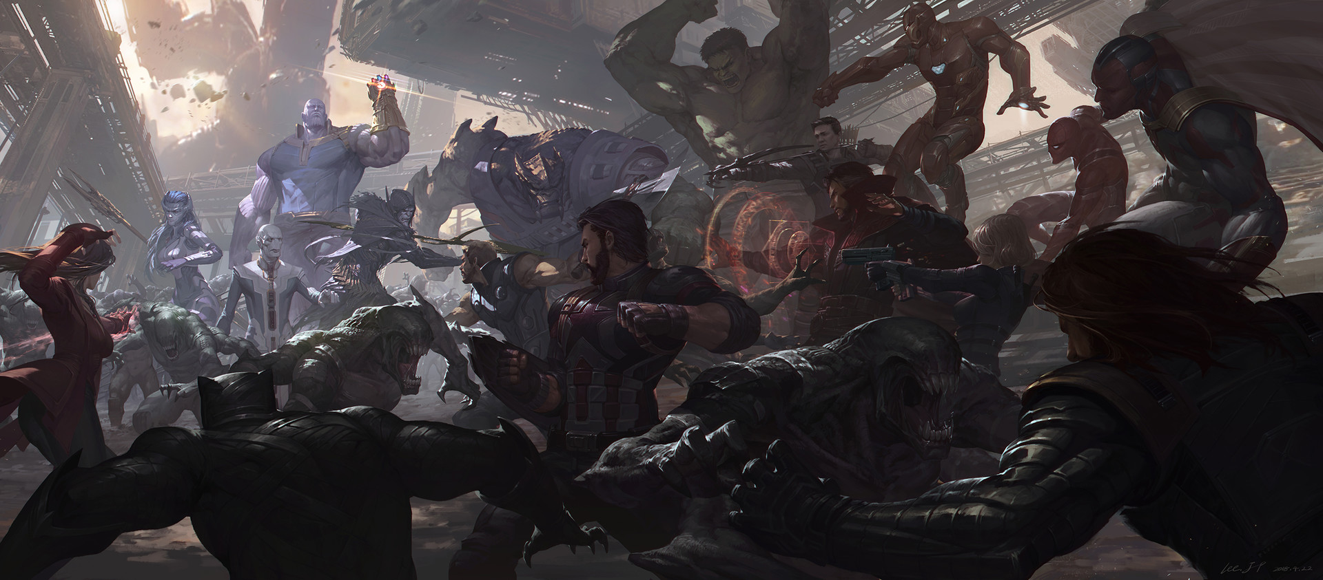 Wallpaper digital art Avengers Infinity war Captain America