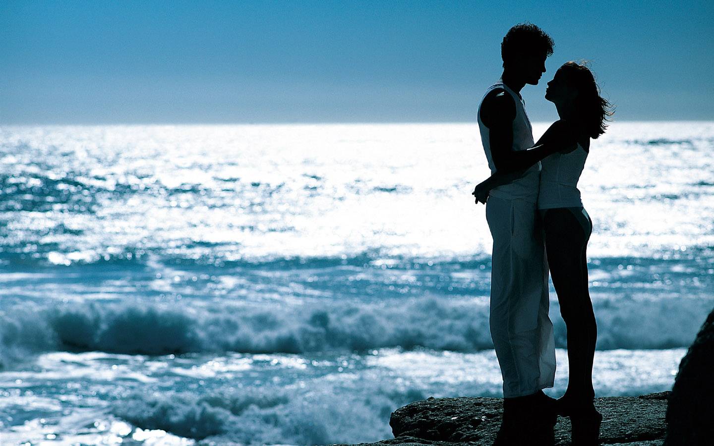 Sweet Couple At The Sea