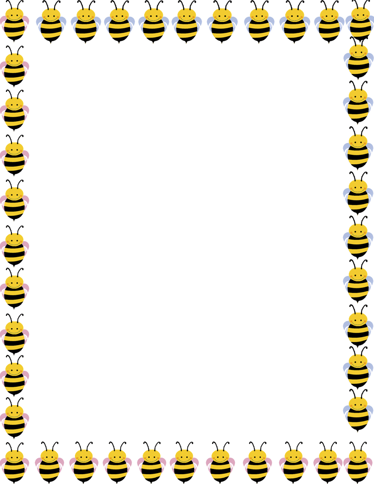 free microsoft word bee page border