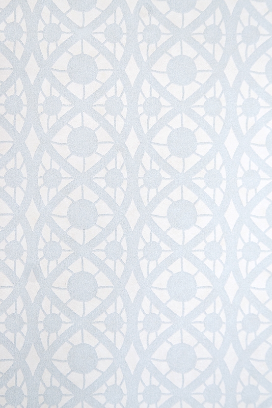 Lace Wallpaper Small Design White With Pale Blue Print