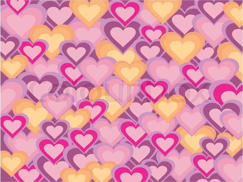 Colorful Hearts And Shapes Wallpaper Wide HD