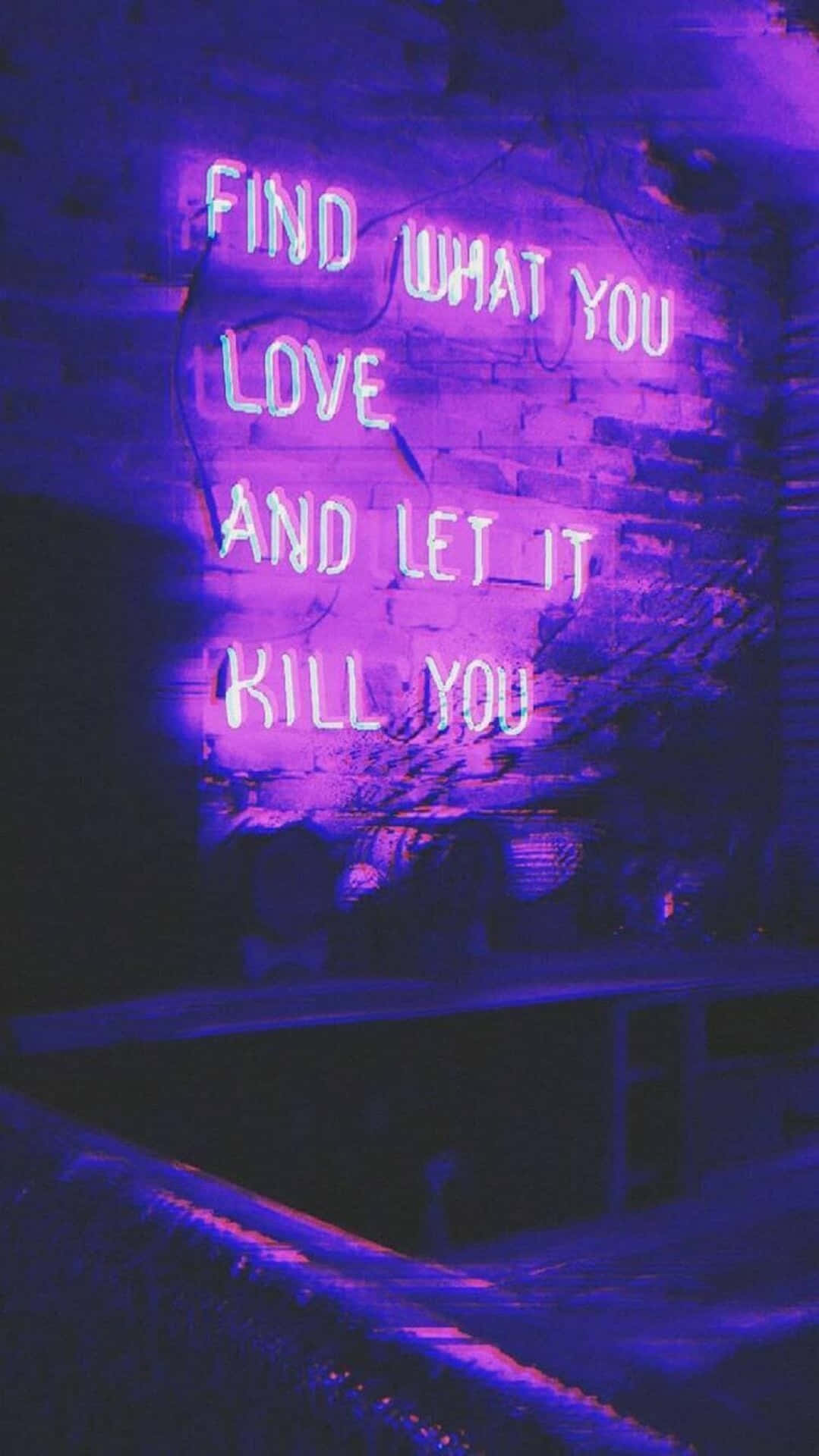 Explore The Digital Universe With This Purple Neon Aesthetic Wallpaper