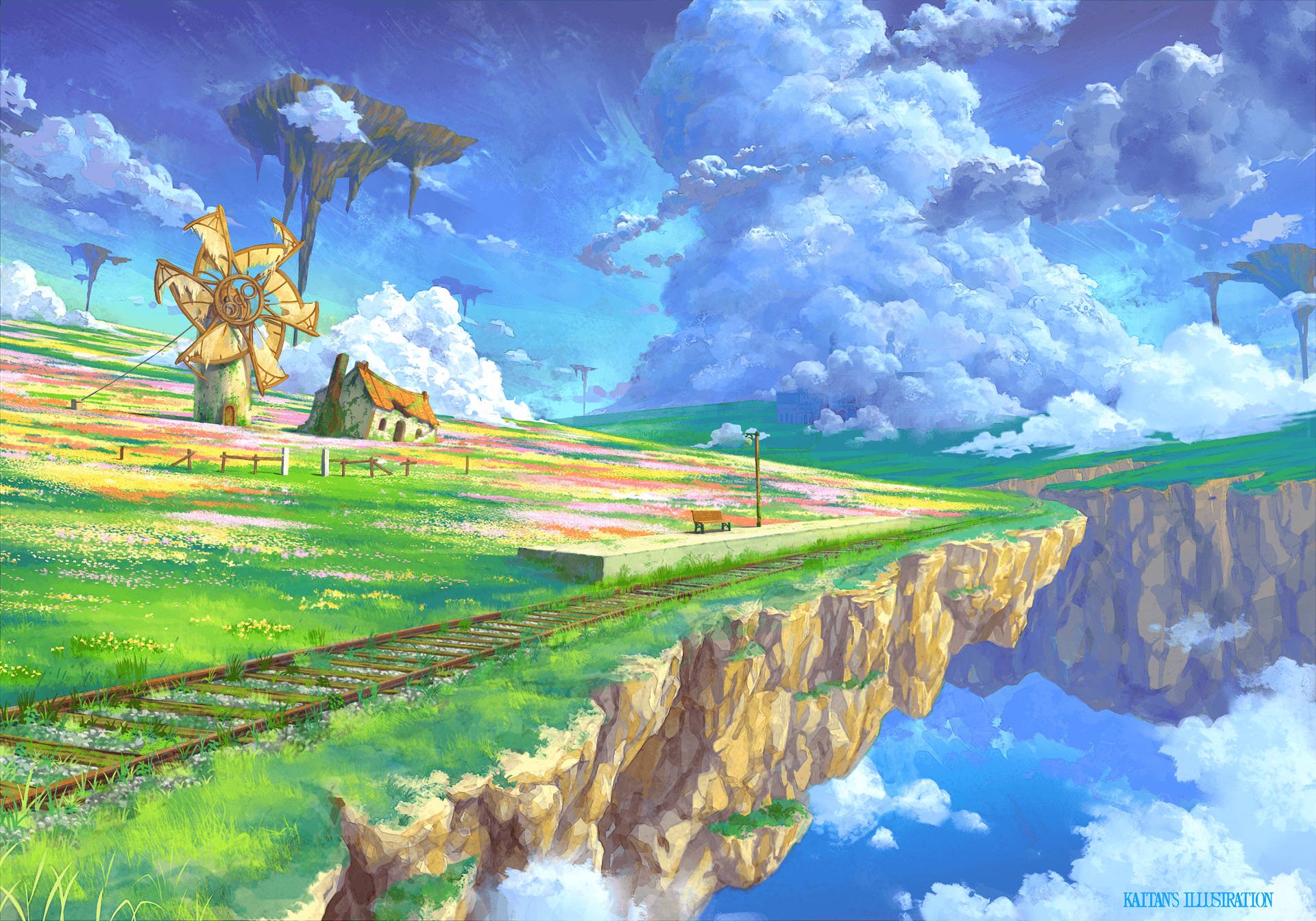 Floating Island Wallpaper