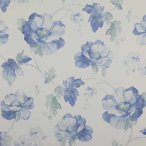 Jane Churchill Fairhaven Wallpaper Blue 500x500