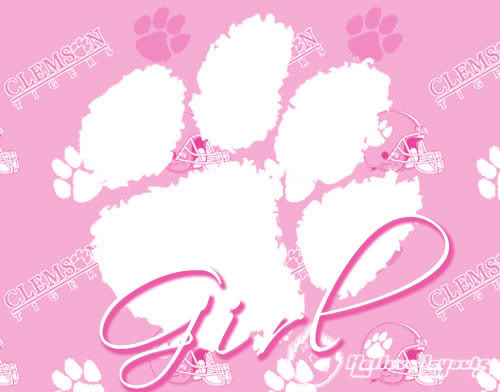 Pink Clemson Tiger Paw Graphics Code Ments