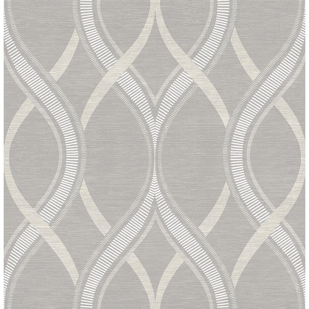A Street Frequency Grey Ogee Wallpaper The Home Depot