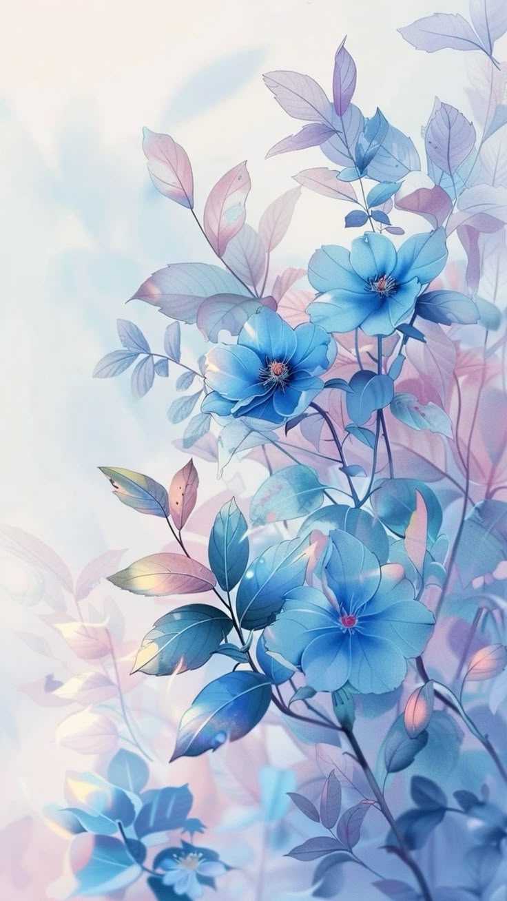Blue Flowers Wallpaper