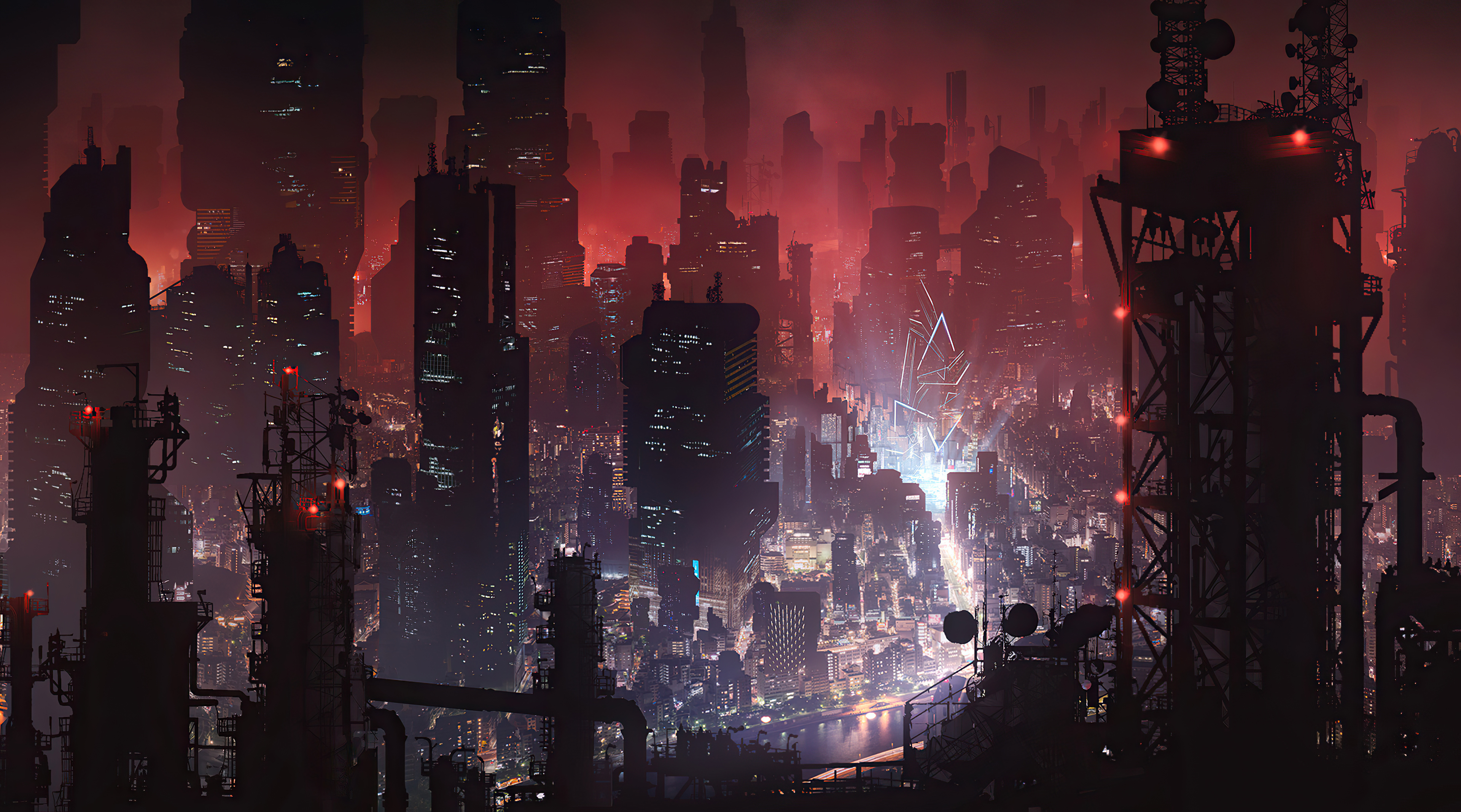 Cyberpunk City Night 4k Wallpaper HD Artist