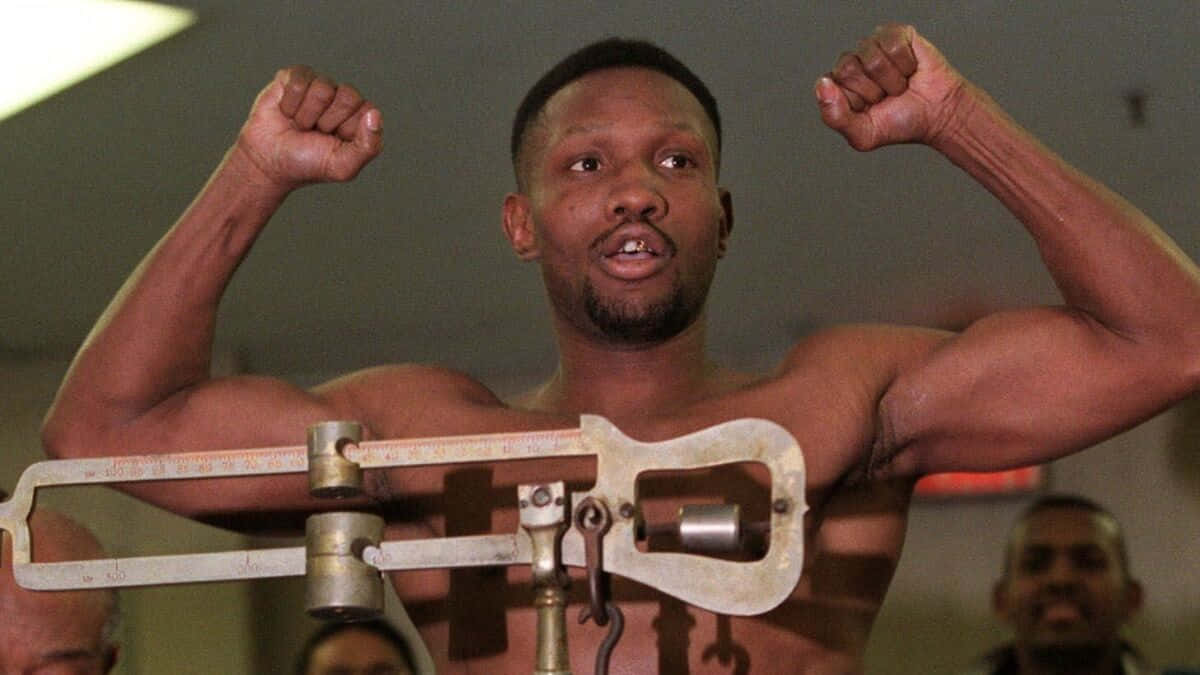 Pernell Whitaker Posing During Weigh Wallpaper