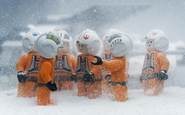 Star Wars Lego Snow Cold Hoth Wallpaper