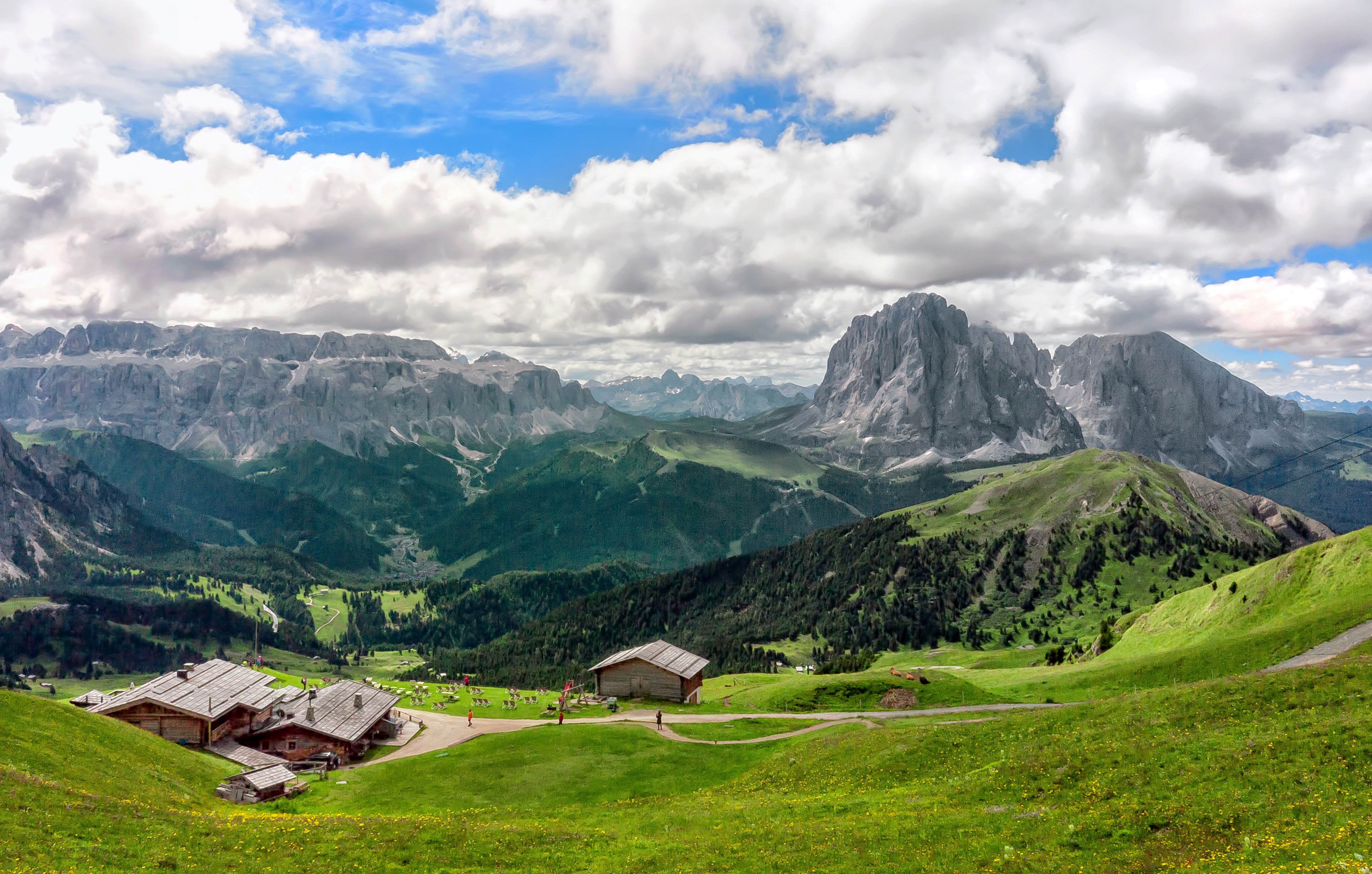 Alpine Meadow In Ortisei Italy Wallpaper And Image