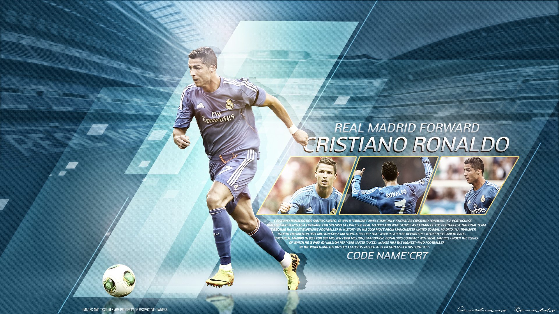 Wallpaper Real Madrid Forward Cr7 Cristiano Ronaldo Fan Site