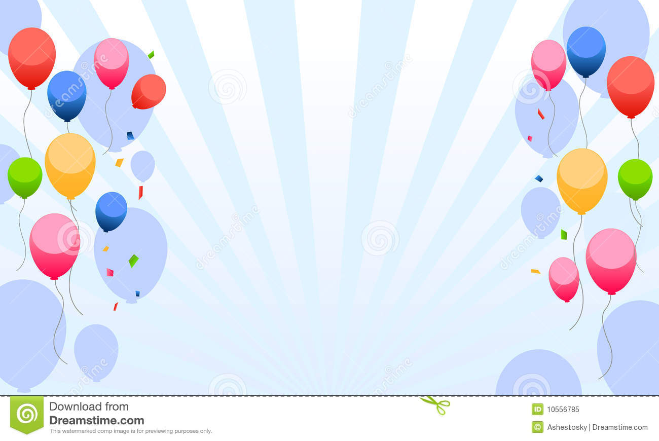 Kids Party With Balloons Background Royalty Stock Photo