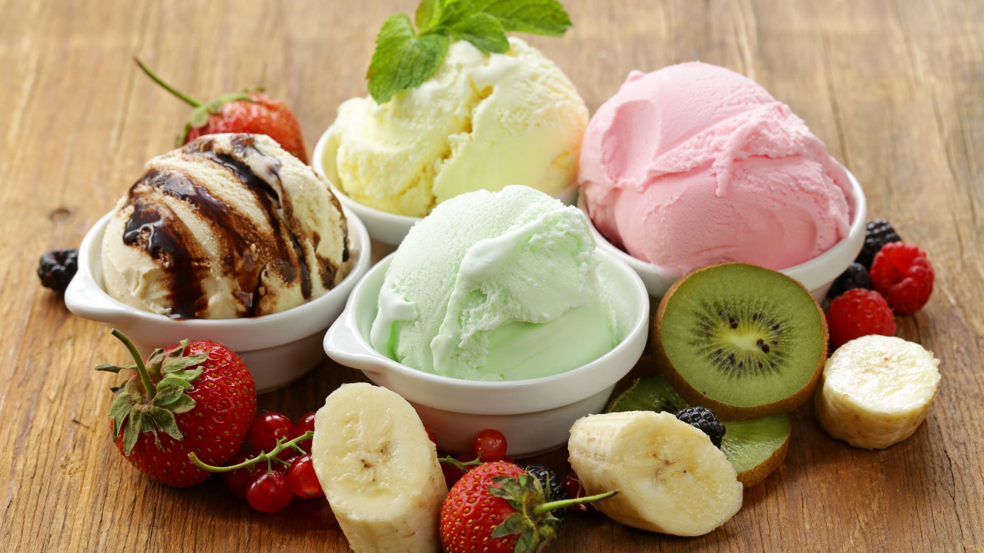Fruits And Ice Cream HD Wallpaper Stream