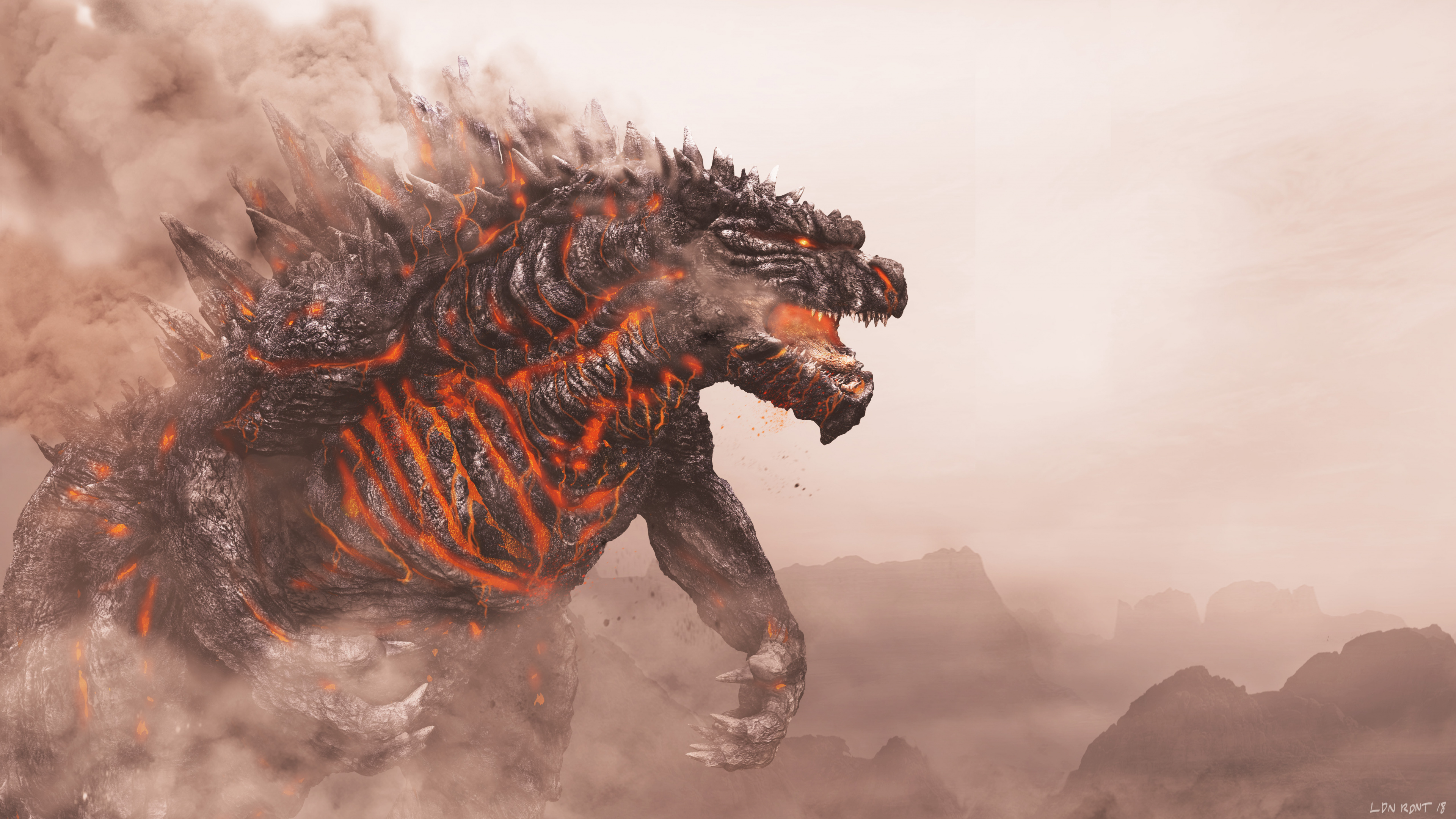Godzilla King Of Monster Artwork Wallpaper