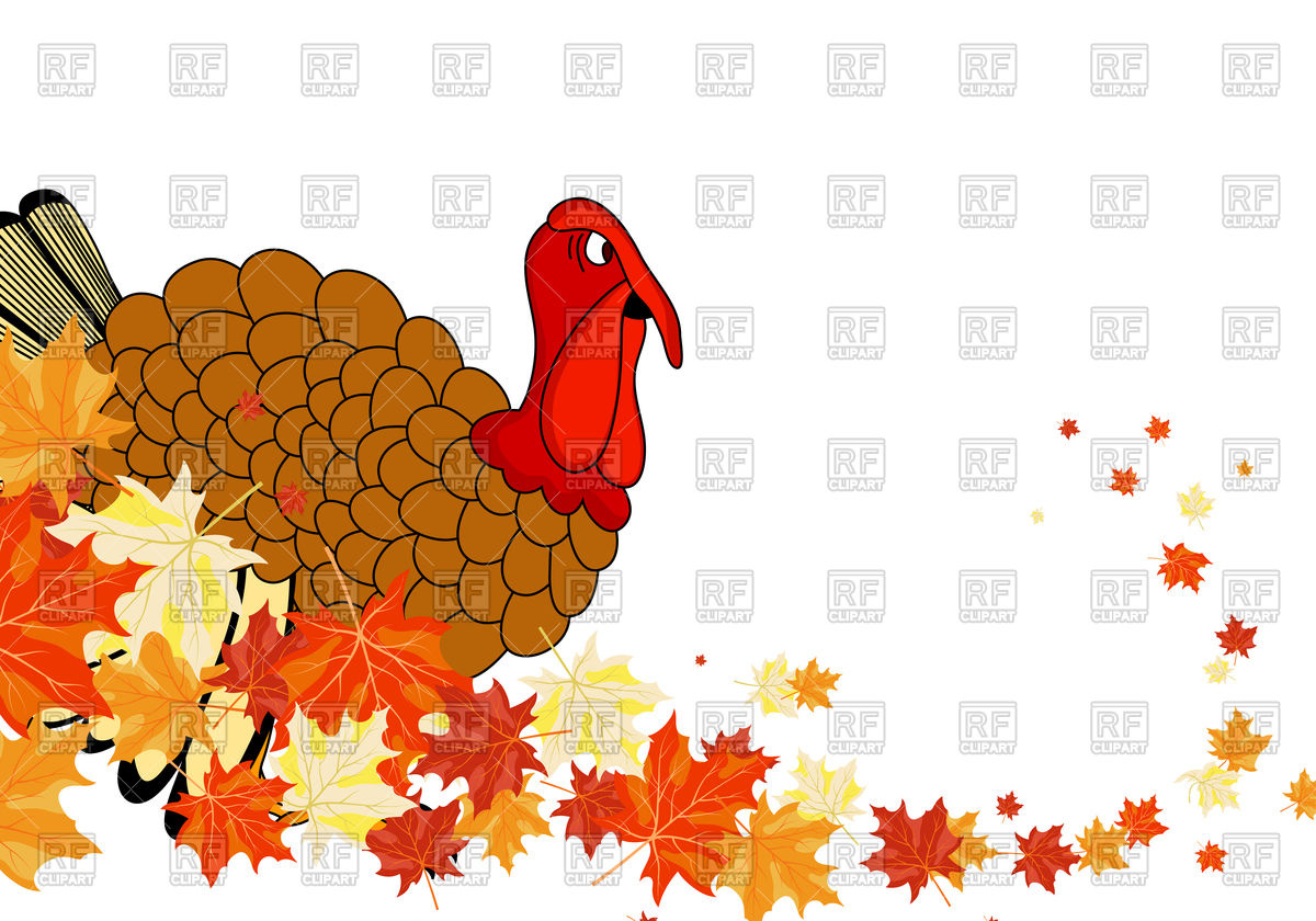 Thanksgiving Background With Turkey Vector Image Of Holiday