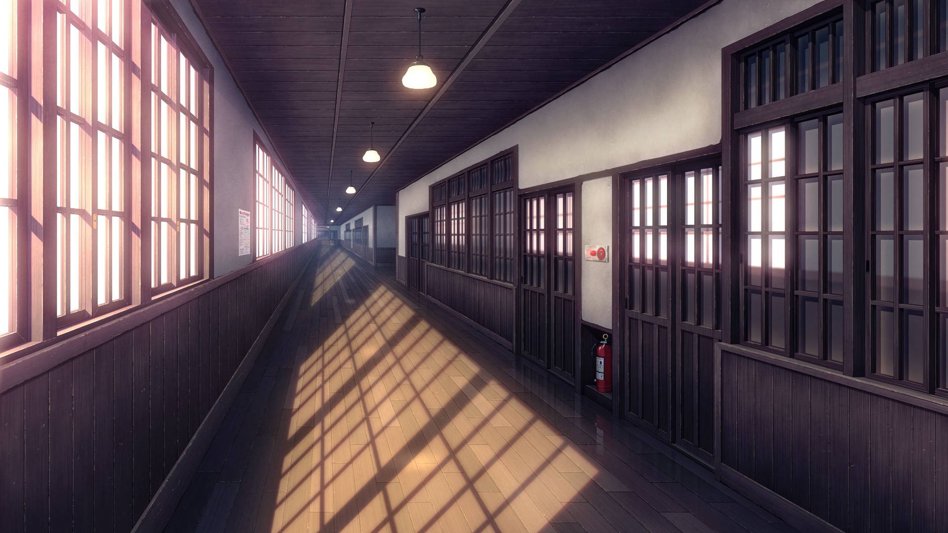 Anime School Scenery Wallpaper