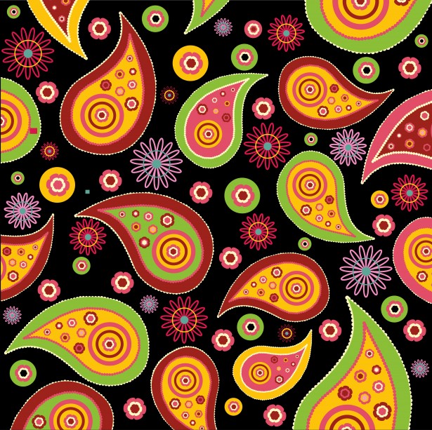 Paisley Wallpaper Pattern Colorful By Karen Arnold