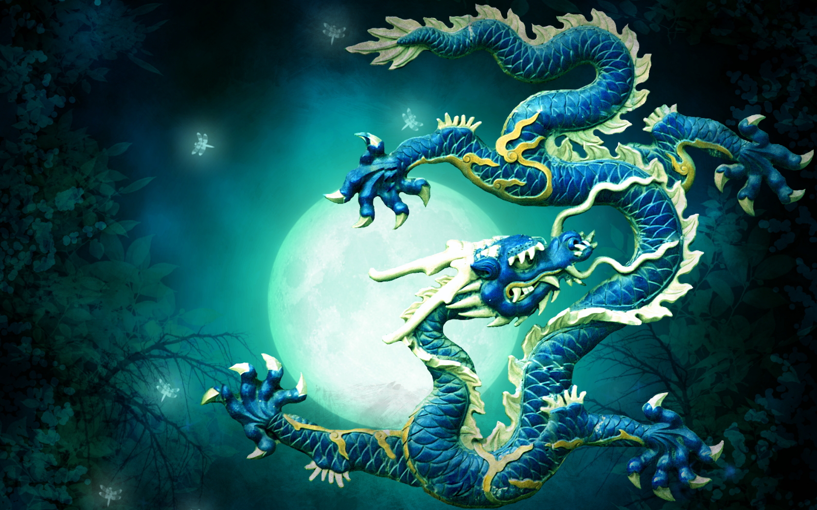 Blue Dragon Puter Wallpaper Desktop Background Id