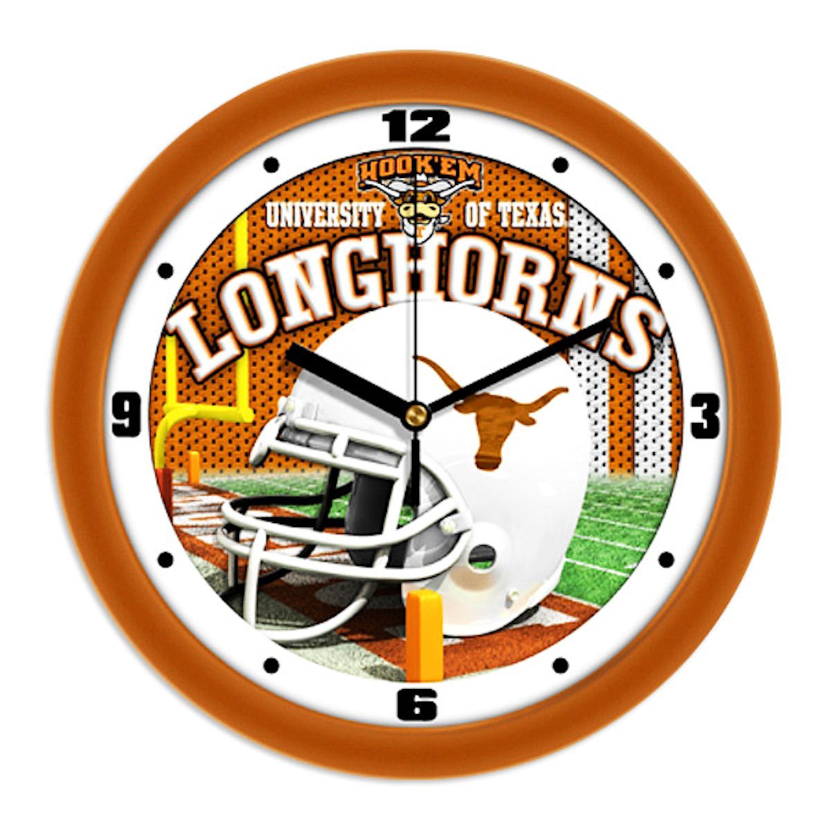 Texas Longhorns Football Helmet Wall Clock
