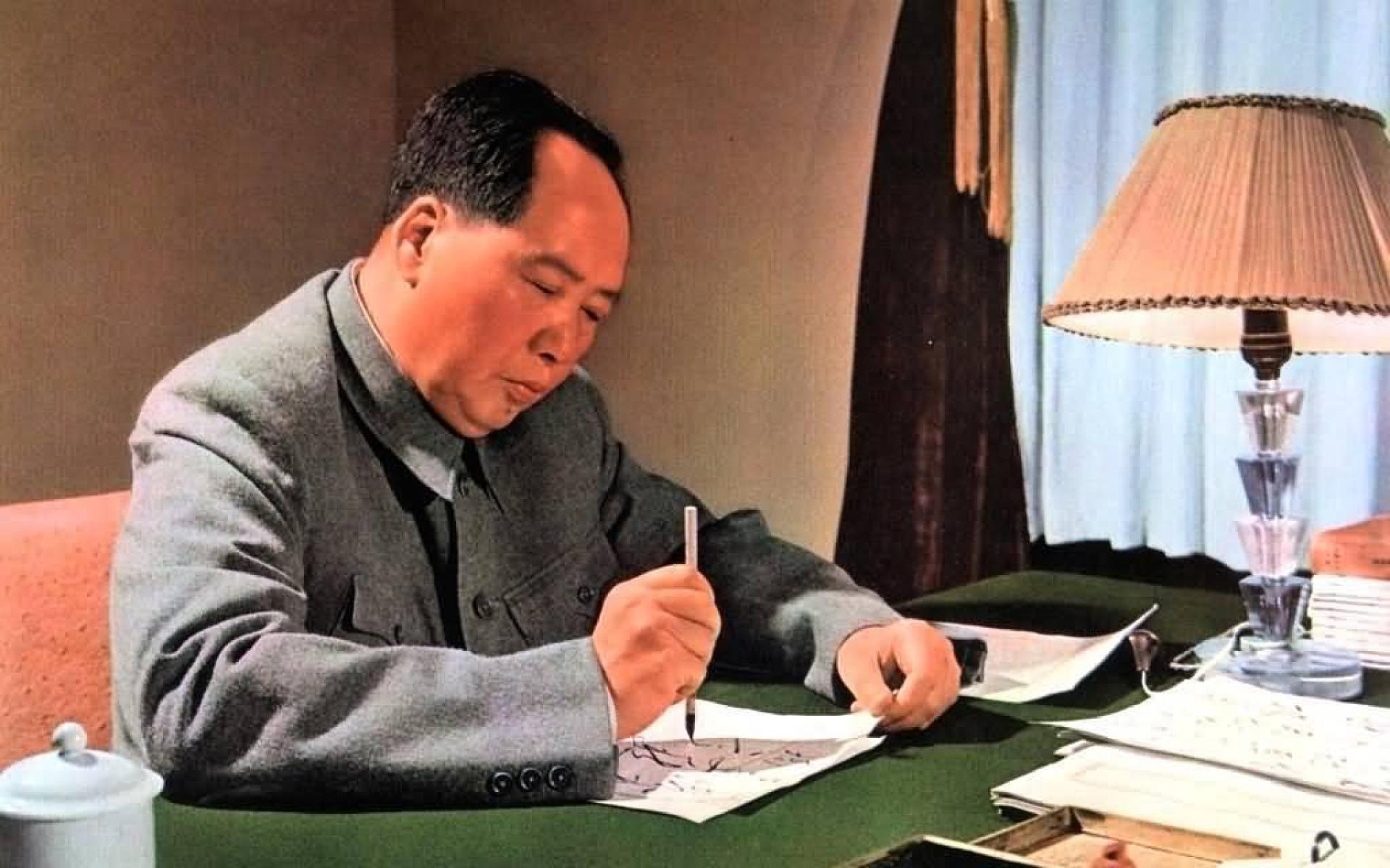 Mao Zedong Working Wallpaper HD Desktopinhq