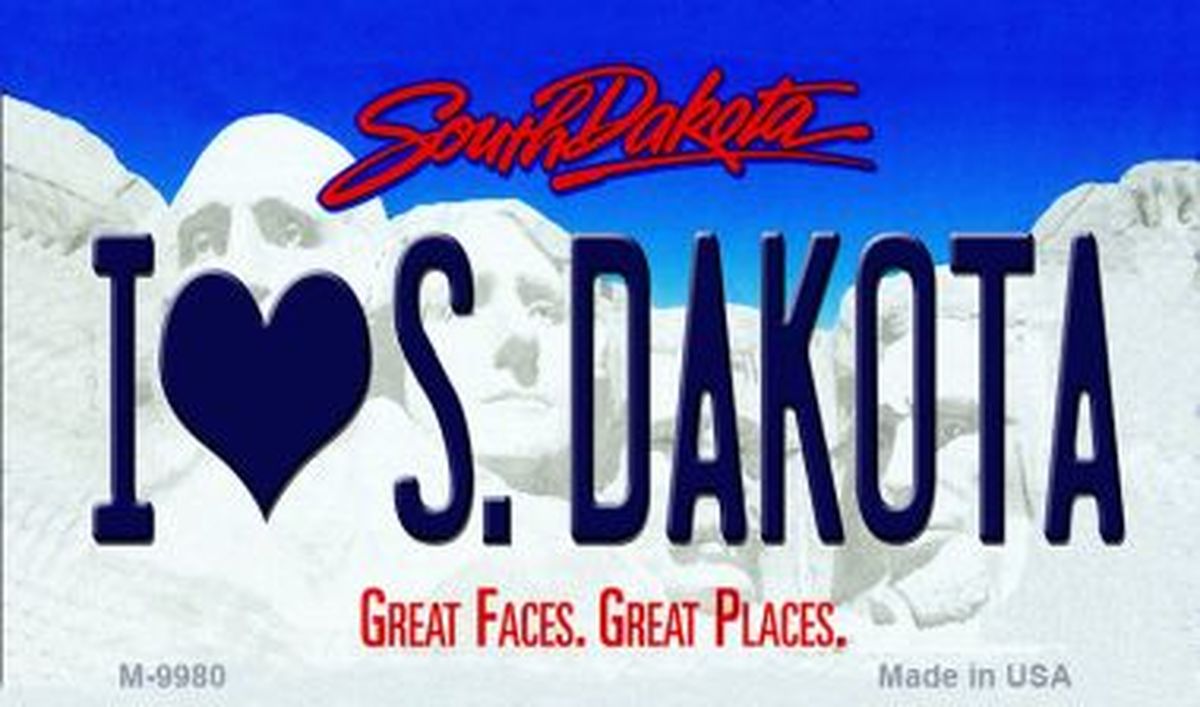 I Love S Dakota South State Background Mag Novelty