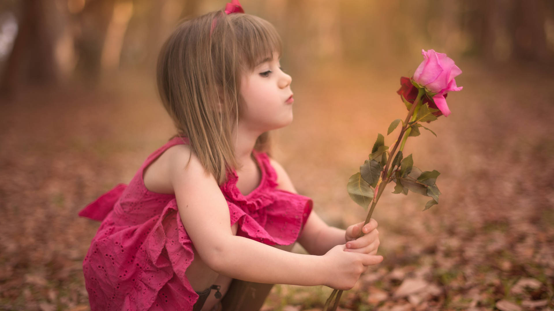 Cute Pink Girl Wallpaper