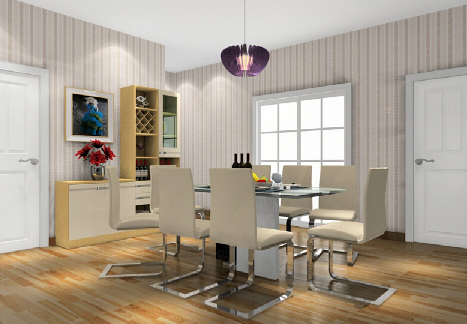 3d Design Vertical Striped Wallpaper Dining Room House