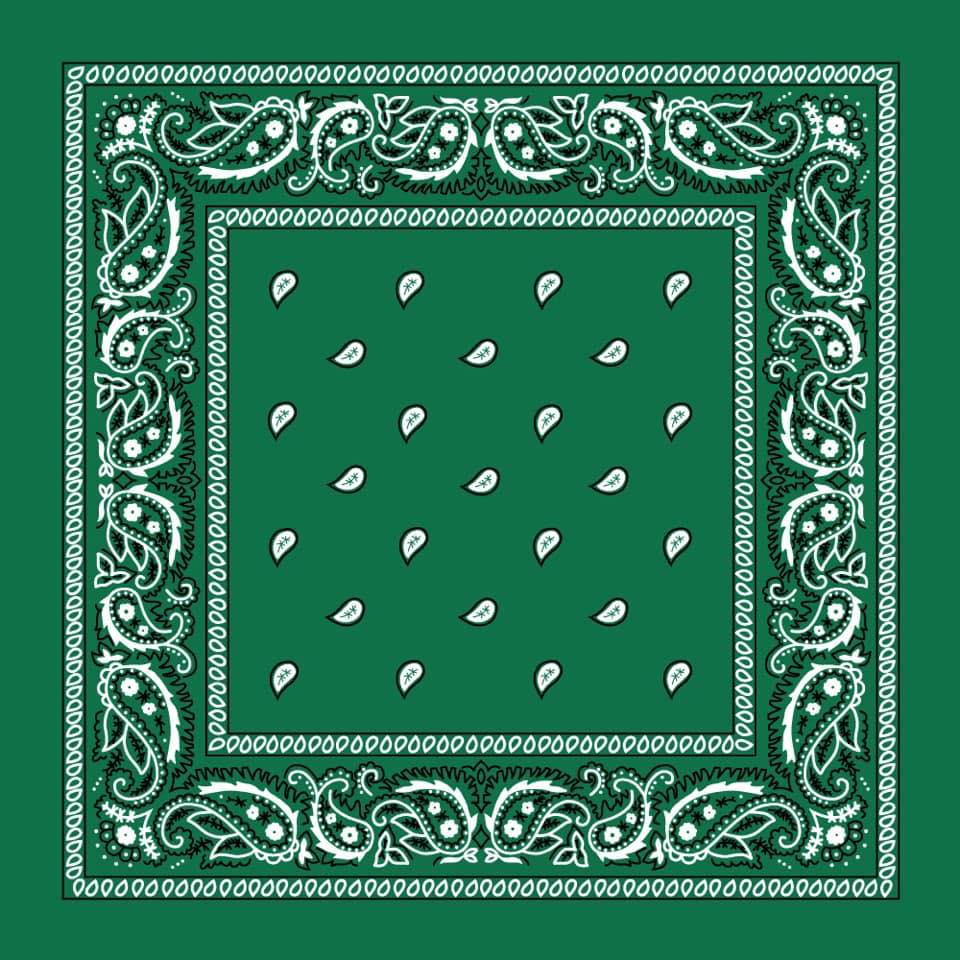 Green Bandana Fabric Wallpaper and Home Decor  Spoonflower