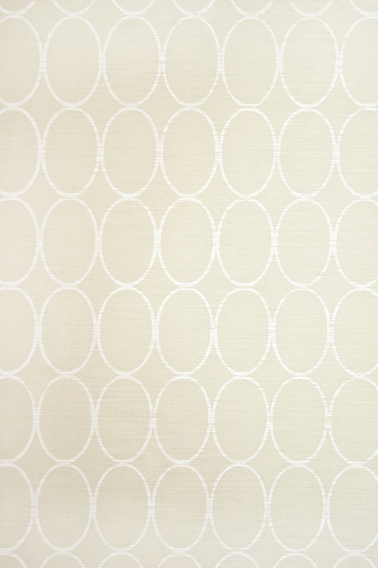 Sonoma Wallpaper Light Beige wallpaper with geometric oval design in