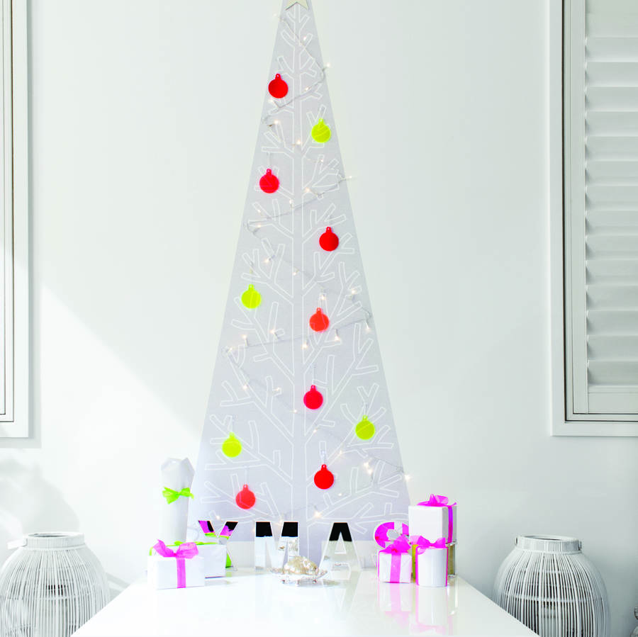 Treekandi Fluoro Removable Reusable Wallpaper Christmas Tree