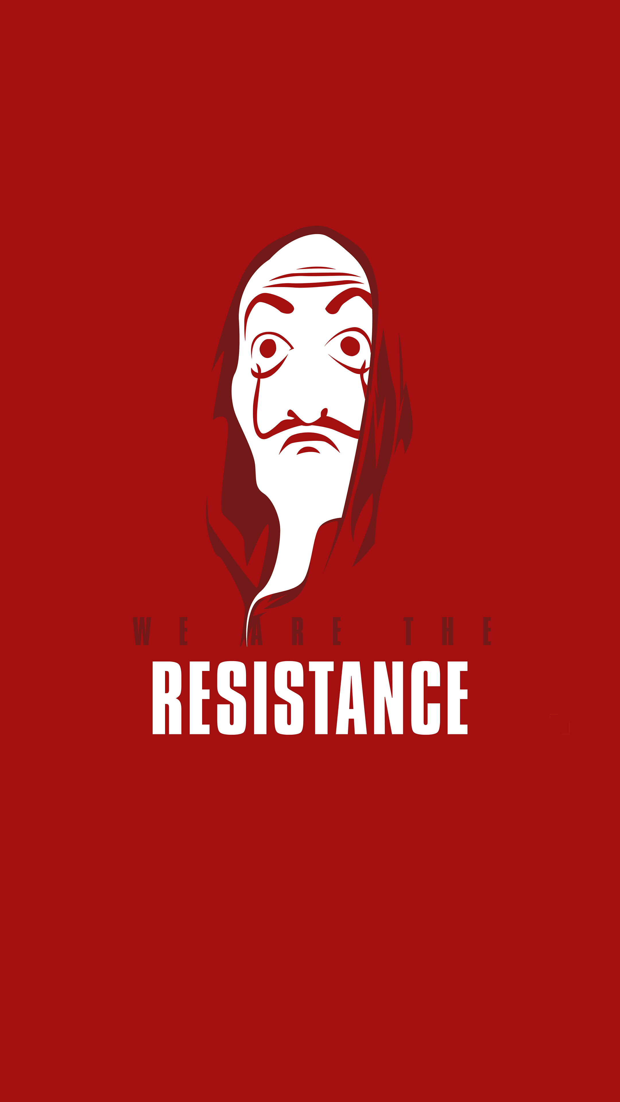 Money Heist Dali Mask Minimalist 8k Wallpaper