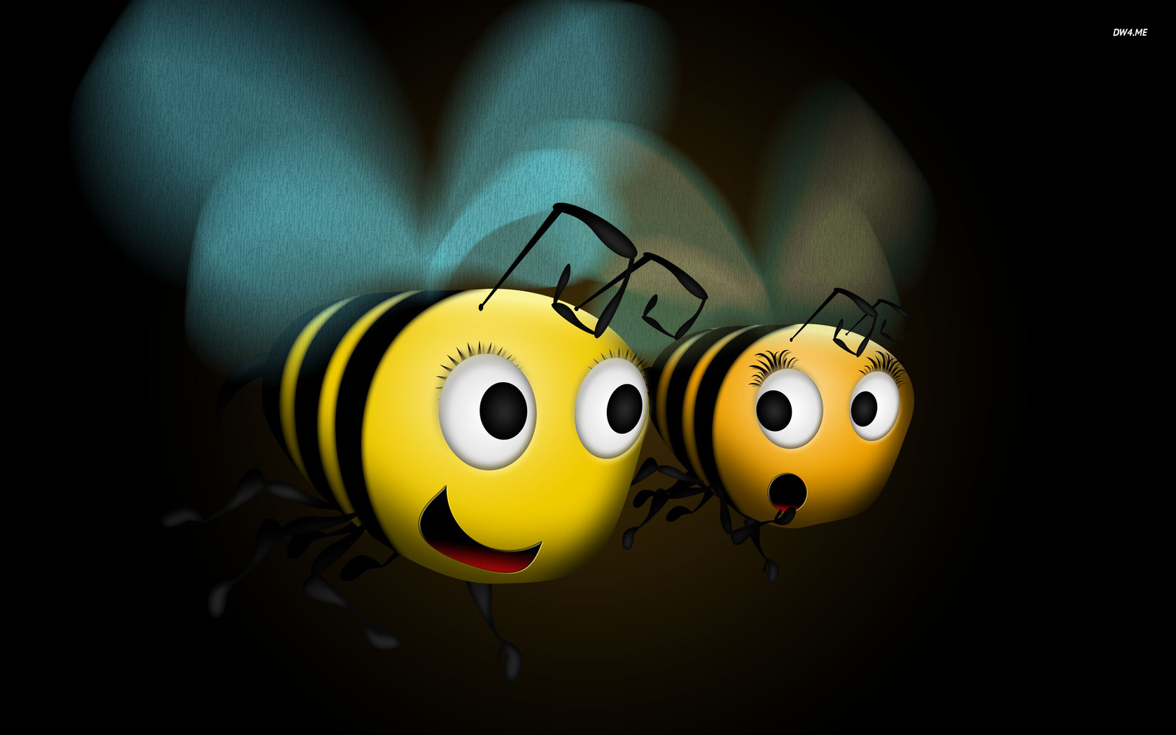 Flying Honey Bees Wallpaper Digital Art