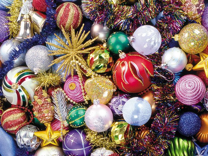 Christmas Trees Decoration Wallpaper Colorful
